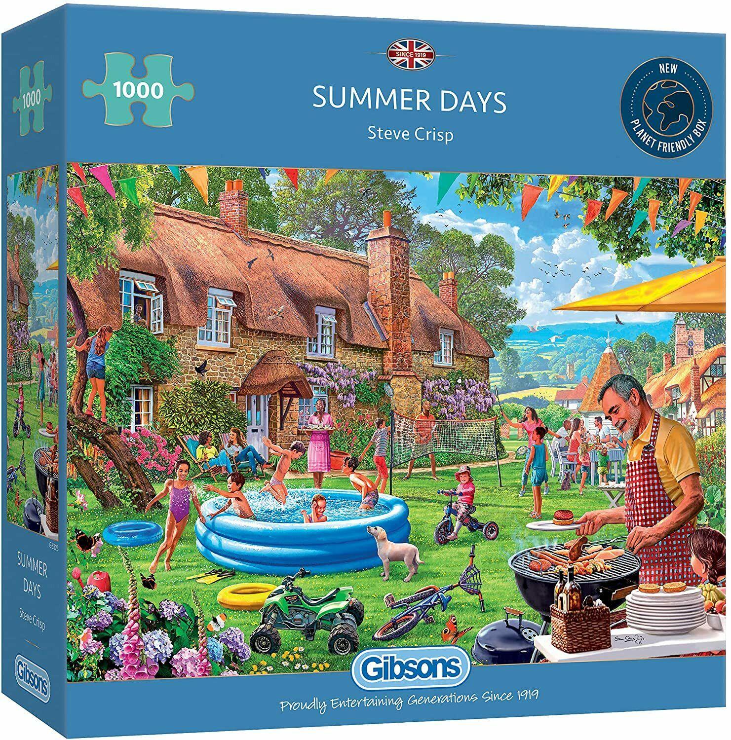 Gibsons Jigsaw Puzzle Summer Days 1000 pieces Bourne Toys