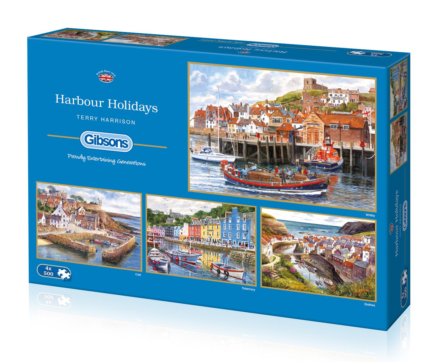 Gibsons Jigsaw Puzzle Harbour Holidays 4 x 500 pieces Bourne Toys
