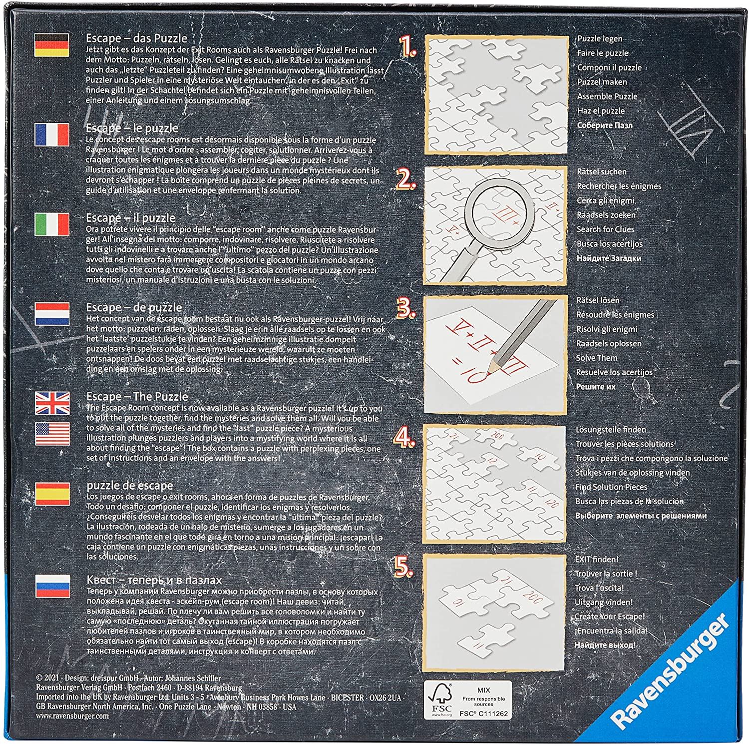 Ravensburger Jigsaw Escape Puzzle Submarine 759 pieces Bourne Toys