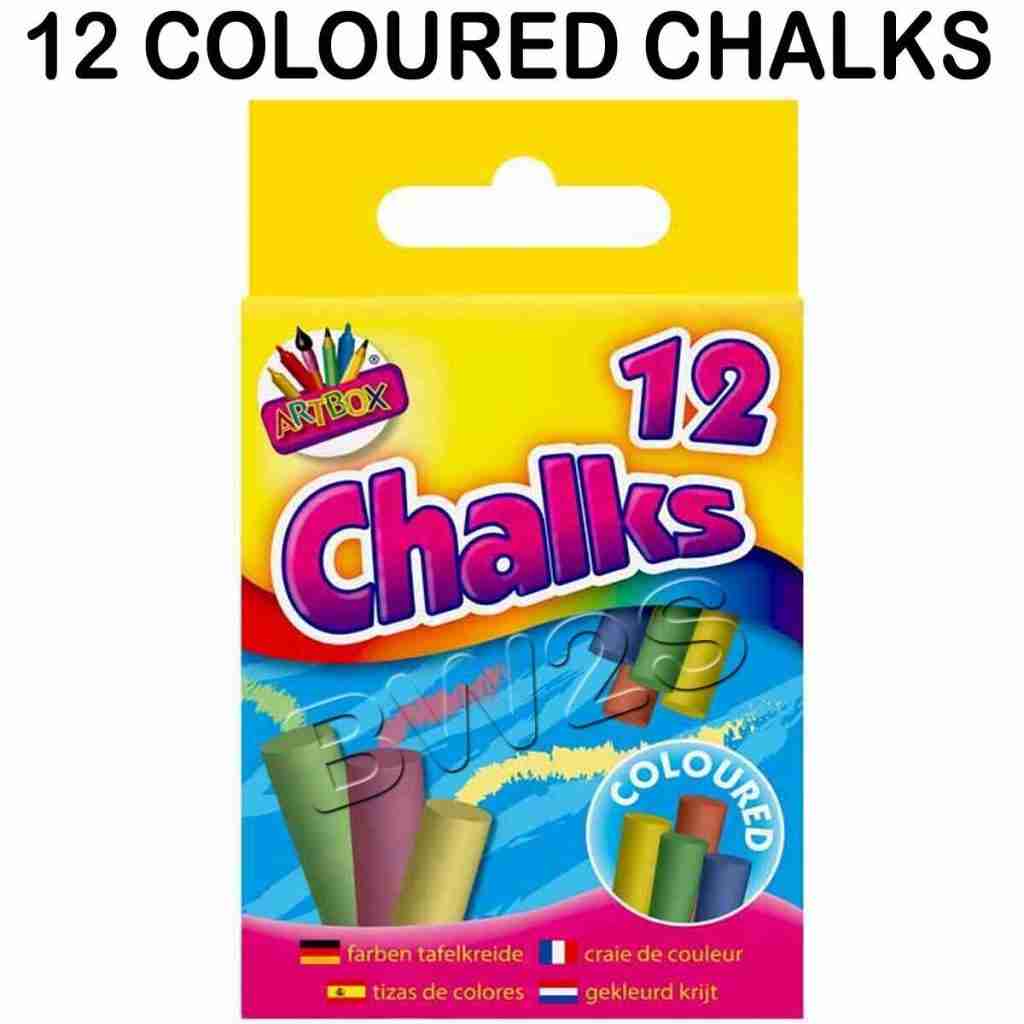 Art Box 12 pack Coloured Chalks Bourne Toys