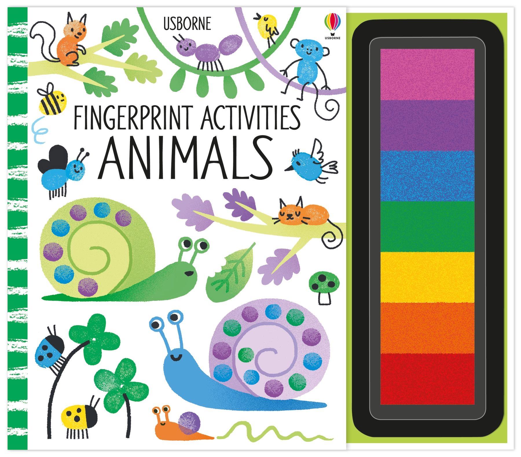 Usborne Fingerprint Activities Animals (Age 6+) Bourne Toys
