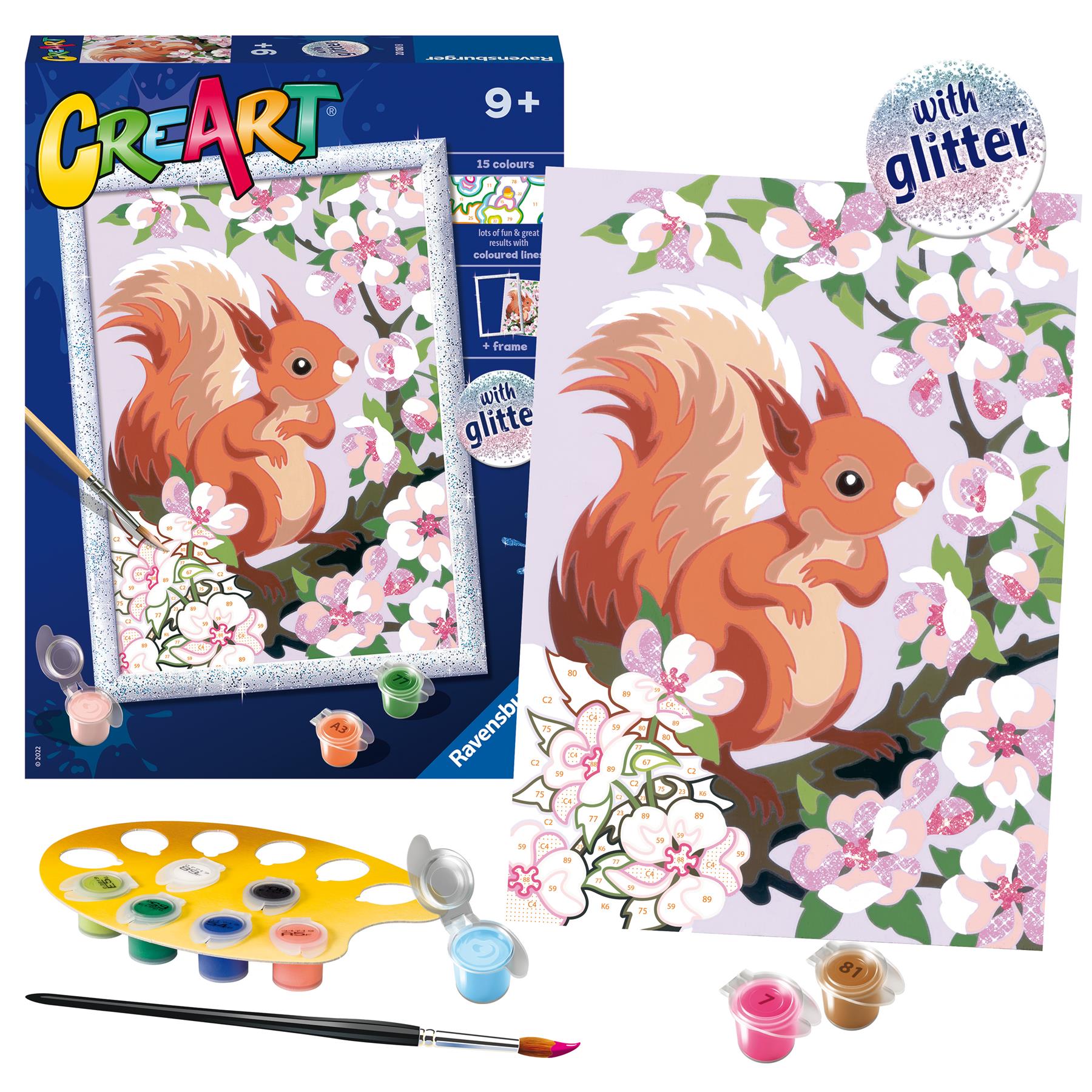 Ravensburger CreArt Paint by Numbers Spring Squirrel Bourne Toys