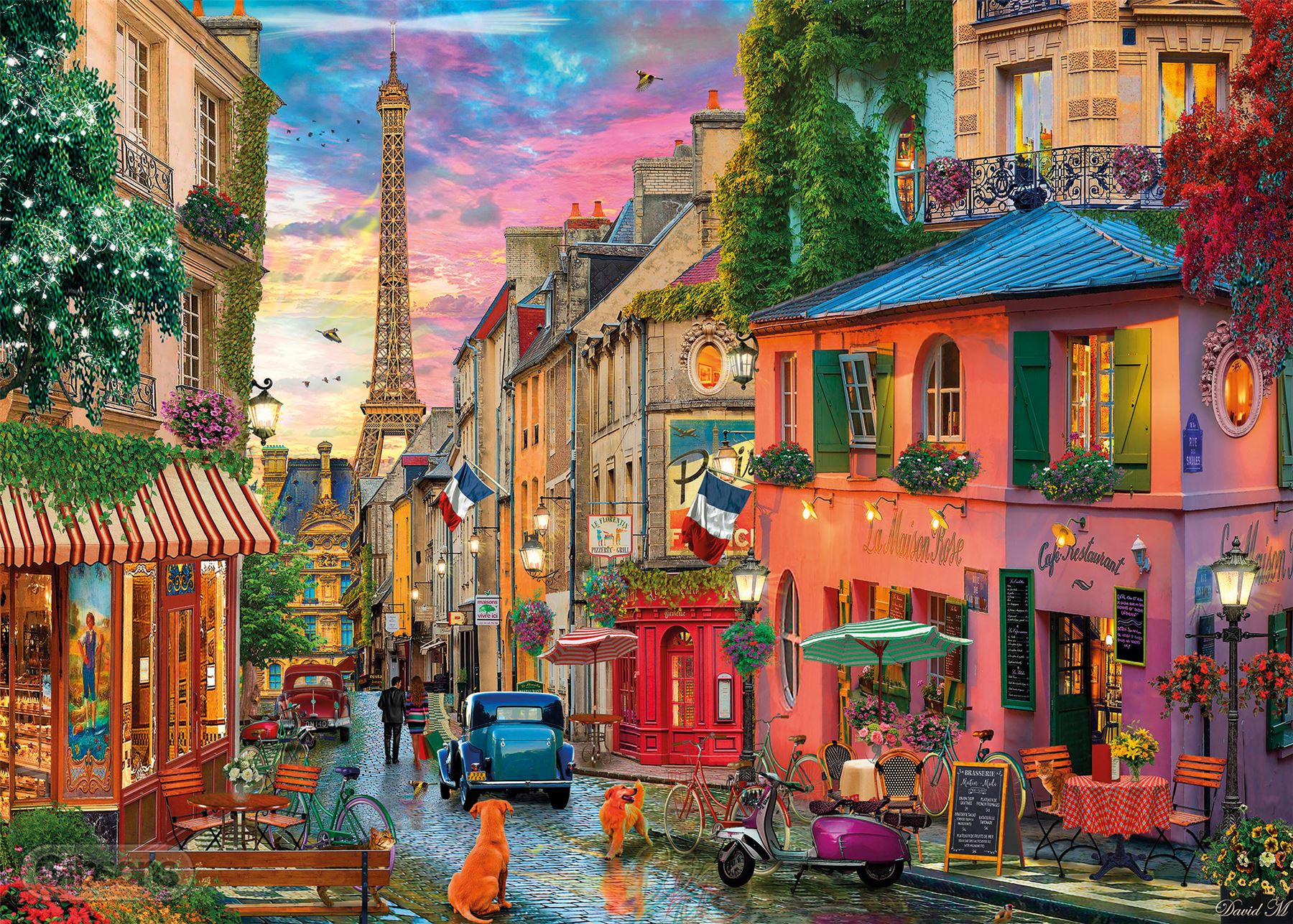 Gibsons Jigsaw Puzzle Sunset Over Paris 1000 Pieces Bourne Toys