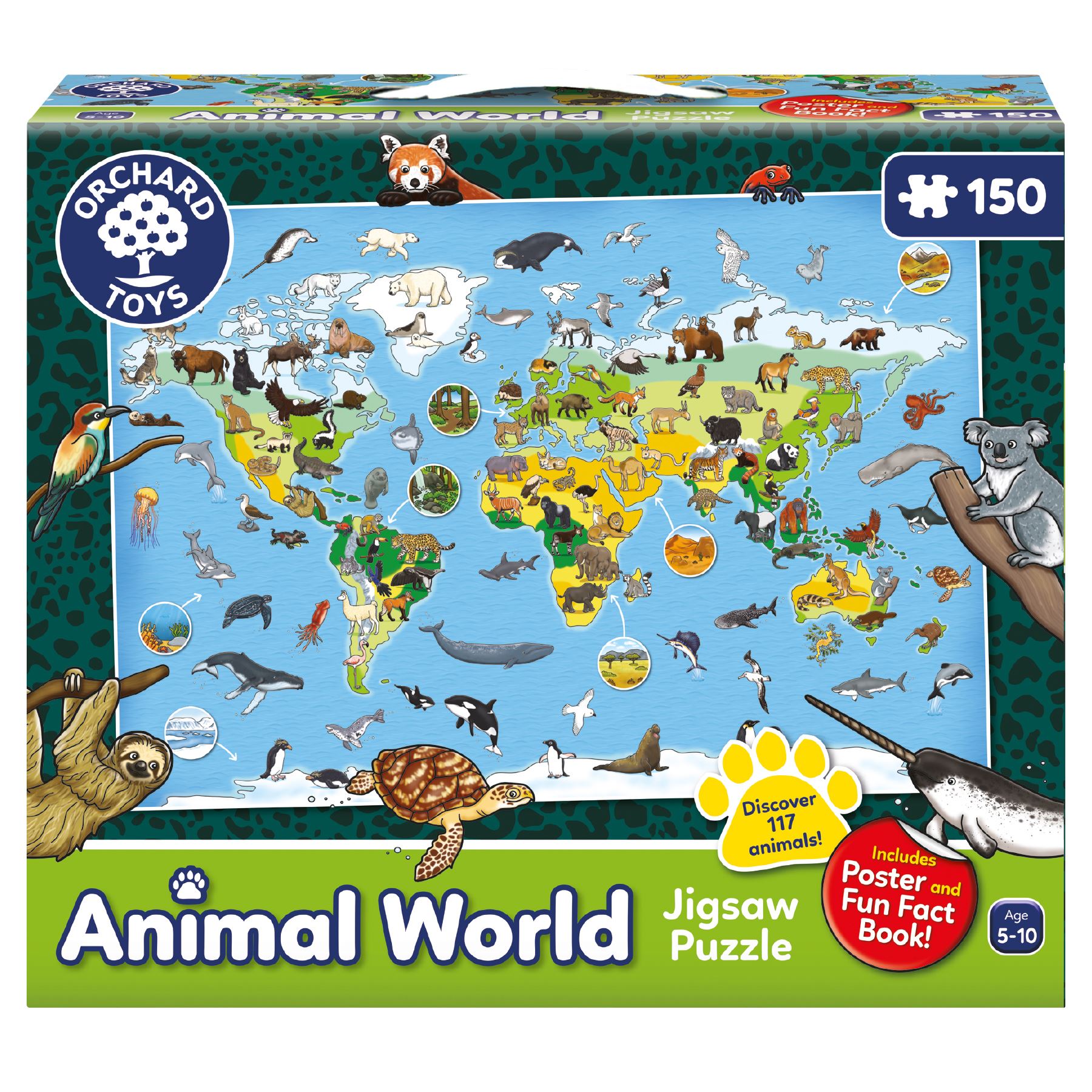 Orchard Toys Animal World Jigsaw Puzzle 5 10 Years Bourne Toys