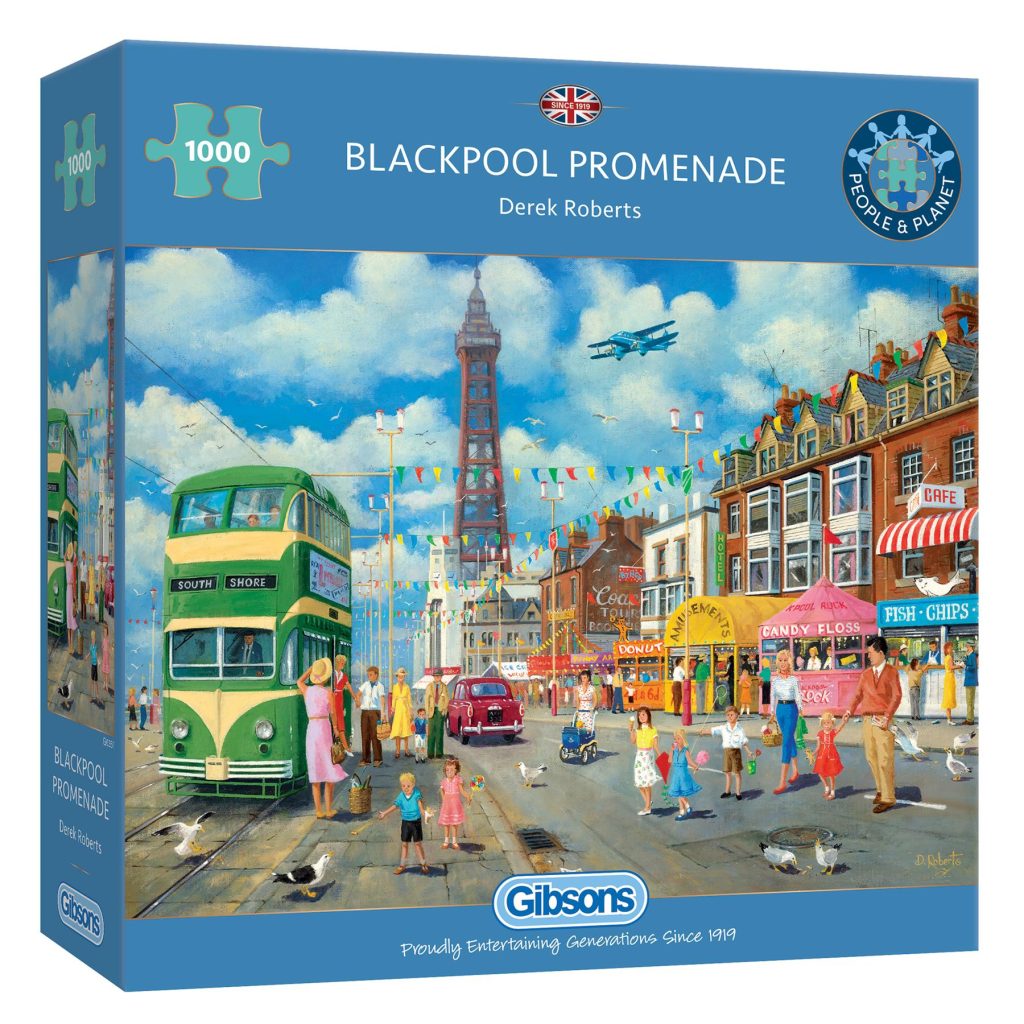 Gibsons Jigsaw Puzzle Blackpool Promenade 1000 Pieces Bourne Toys